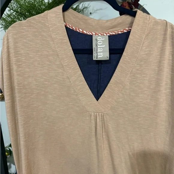 Dolan Left Coast Collection Womens Medium Navy Tan Tunic Dress size large - Picture 3 of 8